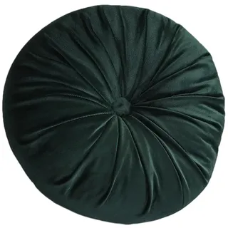 DOTBUY-SHOP Rund Sitzkissen, Samt Retro Sitzkissen Widerstandsfähige & Robuste Stuhlkissen Kinder Komfortabel Sitzpolster für Garten, Büro (35X35cm,Grün)