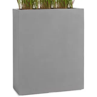 Pflanzwerk® Pflanzkübel DIVIDER Premium Blumenkübel Raumteiler Hochbeet Fiberglas, Fiberglas - Handgefertigt - Rechteckig - Frostbeständig grau 60 cm x 72 cm x 25 cm