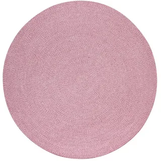 Steffensmeier Handwebteppich, Altrosa, Naturmaterialien, Rund, 100x100 cm, für Fußbodenheizung geeignet, Teppiche & Böden, Teppiche, Naturteppiche