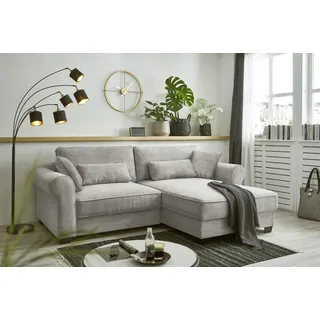 Uno Eckcouch Cord 2-Sitzer Grau