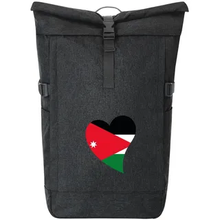 Kurierrucksack Jordanien Flagge Herz Geschenkidee Jordanien Geschenk Präsent Mit