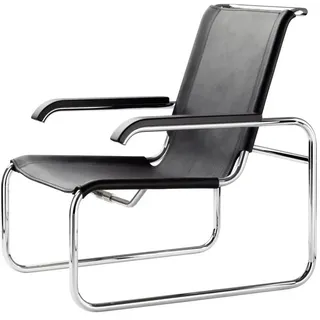 THONET S 35 L Freischwinger mit Armlehnen Buche schwarz gebeizt