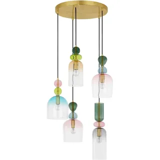 Nova Luce Murano 5-flg. Ø 51,7 cm mehrfarbig