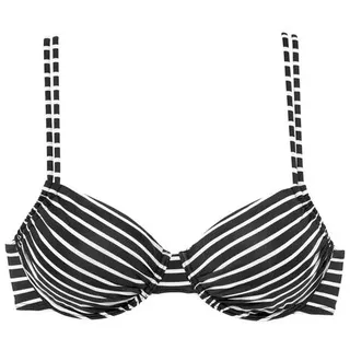 s.Oliver Bügel-Bikini-Top Hill Schwarz/Weiß 38 Cup D