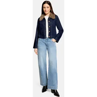 Cartoon Jackenblazer "Damen mit Kunstfellkragen in marine | Gr.: 36