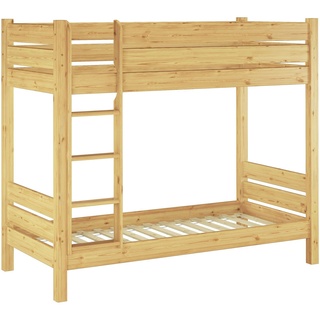 Erst-Holz Etagenbett für Erwachsene Kiefer 100x220  Nische 100 teilbar mit 2 Rollroste 60.16-10-220T100