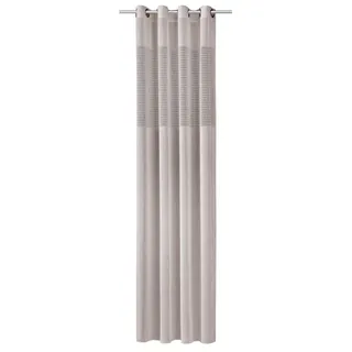Ösenschal 140 x 245 cm Polyester Grau Taupe