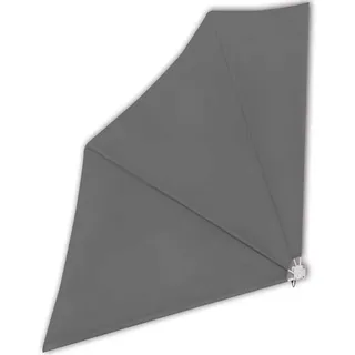 yorten Balkonfächer Klappbar Wandklappschirm Seitenmarkise Faltbar Balkonsichtschutz Stahlrohre 140 x 140 cm (L x W) Grau