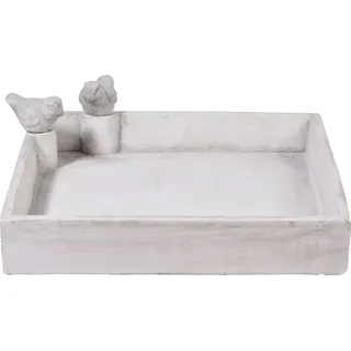 Dobar Vogeltränke Carré 29 x 29 x 5 cm Weiß