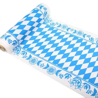 Duni Dunicel Tischläufer Bayrische Raute Tête-à-Tête 40 x 2400 cm, Duni Tete a Tete Bayrische Raute mit 20 perforierten Abschnitten à 1,20 m lang und 0,40 cm breit, Tischdeko Oktoberfest