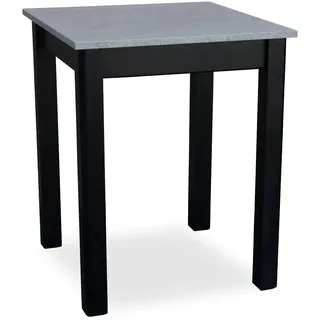 Metdrew Esstisch aus Holz |Tisch 60 x 60 cm | für 2 Personen |Wohnzimmertisch | aus Kiefernholz | klein | Skandinavischer Stil | küchentisch | Tischplatte: Betonoptik