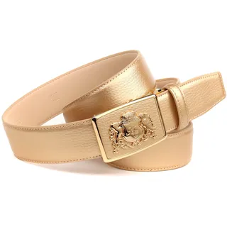 Ledergürtel ANTHONI CROWN, Damen, Gr. 95, gold, Rindsleder, casual, Gürtel