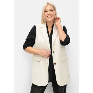 sheego Weste mit Reverskragen in beige | Gr.: 50