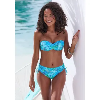 SUNSEEKER Bikini-Hose »Lapa«, seitlich regulierbar und mit tropischem Print, Gr. 46 - N-Gr, türkis bedruckt, , 26242565-46 N-Gr