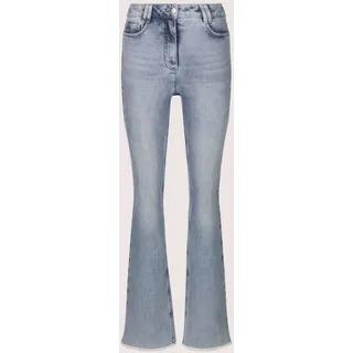 Madeleine Moderne, ausgestellte Jeans mit Fransen in blue / denim), | Gr.: 46