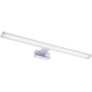 LED Spiegelleuchte 60x12,1cm chromfarbig glänzend schmal Badezimmerlampe