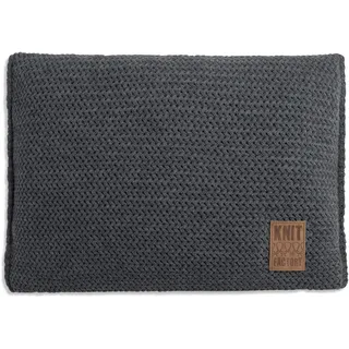 KNIT FACTORY - Maxx Kissen - Anthrazit - 60x40 cm