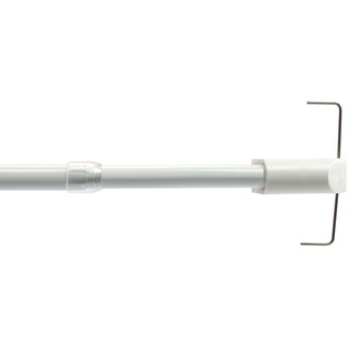 Scheibenstange, Liedeco, Ø 12 mm, 1-läufig, ausziehbar, ohne Bohren, geklemmt, Kunststoff, Metall weiß Ø 12 mm x 55 cm - 85 cm