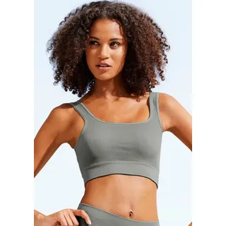 LASCANA Crop-Top Seamless Top mit Rippstruktur grün S (36/38)