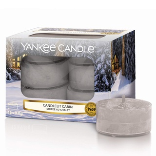 Yankee Candle Duft-Teelichte, Candlelit Cabin, Alpine Christmas Collection, 12 Stück