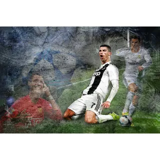 Myartstyle - Plakat, Leinwand Poster 40 x 30 cm C. Ronaldo Sport Fußball Beste Spieler OHNE RAHMEN P-Sp-205-48