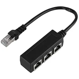 Ausla Ethernet-Kabeladapter, RJ45 Splitter, RJ45 Netzwerkkabel Verteiler 1 Auf 3, LAN Ethernet Netzwerk Splitter Adapterkabel, Netzwerk LAN Anschluss Verteiler