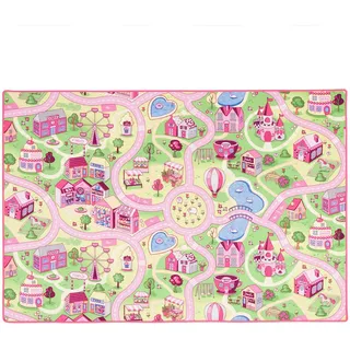 Snapstyle Girls Village Kinderteppich 200 x 200 cm Rosa