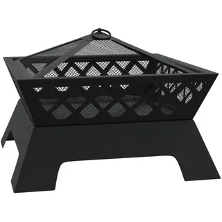 vidaXL Feuerschale Ø 50 cm Schwarz