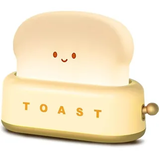 Toast-Nachtlicht, süßes Nachtlicht, wiederaufladbar über usb, kann zeitgesteuert werden, Kinder-Nachtlichtlampe für Mädchen, Babyzimmer-Dekor,