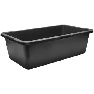 Garronda Mörtelkasten Rechteckig Mörtelkübel Kunststoffwanne stabile Maurerkübel GD-0169, (Set, 3-tlg., 3), Mischen von Beton, Mörtel, Gips, Kleber, Sand, Erde, Wasser, Schutt schwarz 41 cm x 71 cm x 21 cm | 40 l