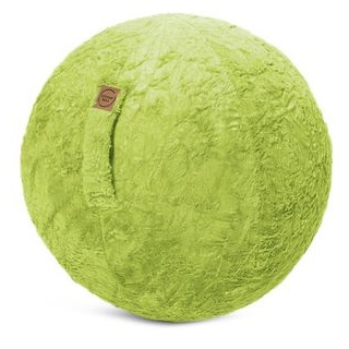 Sitting-Ball Sitzball FLUFFY 65cm, Webplüsch, grün