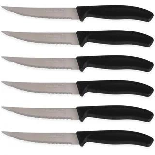 Quttin Set 6-teilig Bistec Messer Säge 11 cm Basic, Bunt, QT-709612
