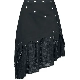 Gothicana by EMP Asymmetrischer Rock Unterröcke Schwarz XXL