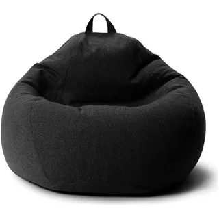 AD.CON Sitzsack mit ECO Füllung, Puff, Relax-Sessel, Sitzkissen, Bodenkissen, Bean Bag (Schwarz, 120x120x60 350L)