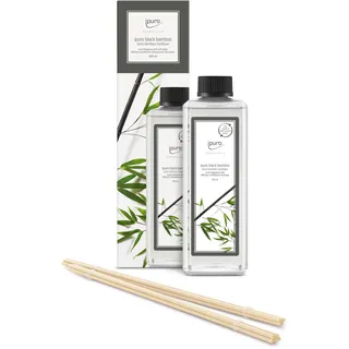 ipuro - Essentials Nachfüller Black Bamboo Raumduft - Refill Raumerfrischer mit Jasmin, Zitrone, Apfel, & Holzige Amber-Moschus Note Duft Aroma - Diffuser Lufterfrischer Nachfüllflasche 500ml