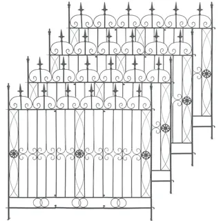 CLP Gartenzäune Mangold 4er Set  -  anthrazit