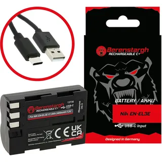 Berenstargh Akku Nikon EN-EL3E 2400mAh USB-C Input