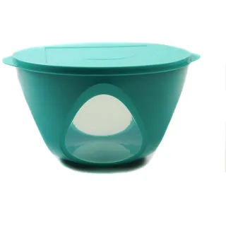 TUPPERWARE Mediterrano 4,3 L türkis Schale Servierschale mit Sichtfenster + SPÜLTUCH