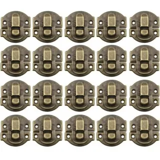 20 Stück Metallverschluss Vintage Riegel Für Kiste, Truhe, Schrank, Schubladenbeschlag Antik Für Schmuckschrank Aus Holz Dekorativ (bronze)