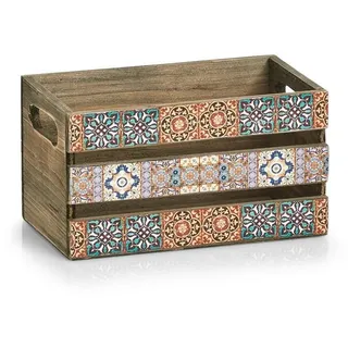 Zeller Deko-Kiste Mosaik 24 x 14 x 13,5 cm 1-tlg. braun