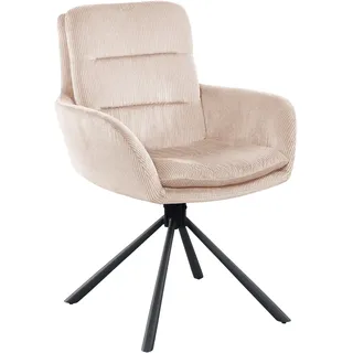 SalesFever Armlehnstuhl Cord-Optik beige