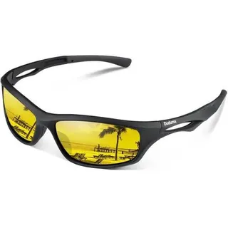 Polarisierte Sport Sonnenbrille Herren UV400 Schutz TR90 Schwarz
