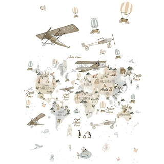 Marburg Kids' Walls Fototapete Flugmaschinen  (B x H: 159 x 270 cm, Vlies, Weiß)