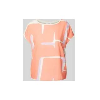 T-Shirt mit Allover-Print Modell 'Sisbo', Koralle, 40