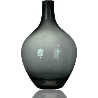SXLSZ Handmade Glasvasen,Gärballon Glasvase Für Pampasgras,Transparente Ballon Vase Für Moderne Wohnkultur,Bodenvase Indoor Dekoration (Nur Vase),Grau