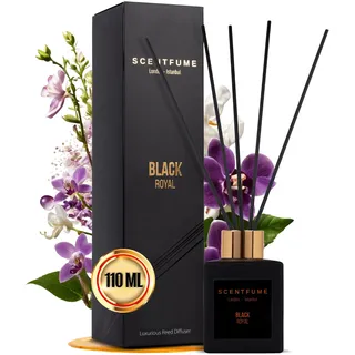 Scentfume® Raumdüfte | 110 ml | Diffusor mit Stäbchen, angenehmer Raumduft mit | Veilchen, Jasmin und Schwarze Orchidee, Zimt | Lang anhaltender Duft für jedes Zimmer, für eine frische Atmosphäre