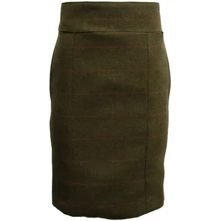WALKER AND HAWKES Winslow - Damen Tweed-Rock - Dunkles Salbeigrün - 46 - 46