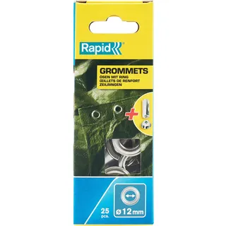 Rapid Ösen Set 12mm mit Einschlagwerkzeug 25 Stück