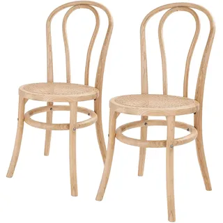 BUTLERS Kaffeehausstuhl 2er-Set 40x40x90 cm - Wiener Melange