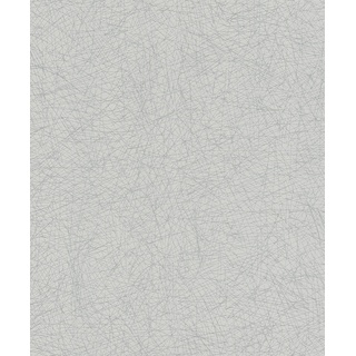 Rasch Tapeten Vliestapete (universell) Silber 10,05 m x 0,53 m #ROCKNROLLE 541373